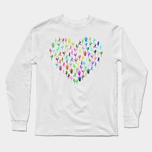Yoga Lover Yoga Poses Heart Design Long Sleeve T-Shirt